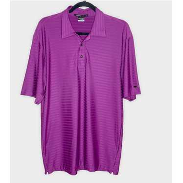 Nike Nike Fit Dry Tiger Woods purple textured str… - image 1
