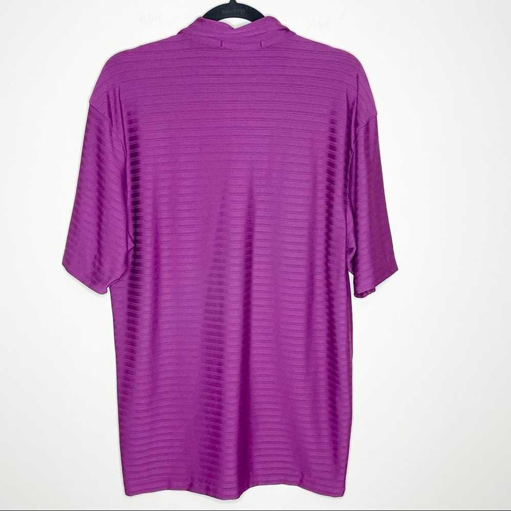 Nike Nike Fit Dry Tiger Woods purple textured str… - image 2