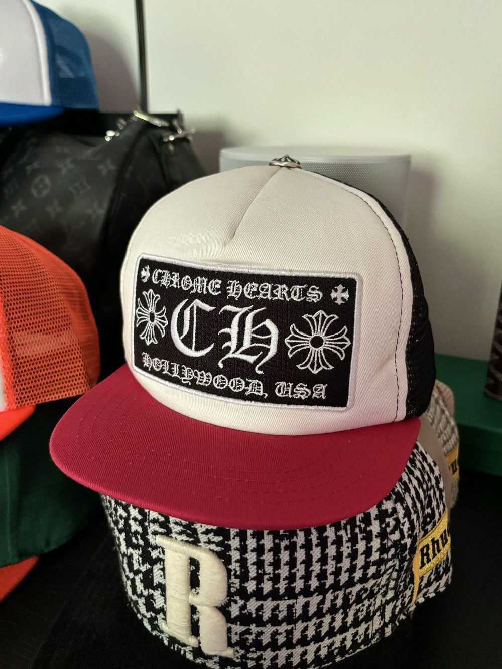 Chrome Hearts RARE - BLACK | RED HOLLYWOOD HAT - image 4