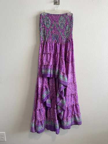 Designer Gorgeous Pink and Purple boho indie Maxi 