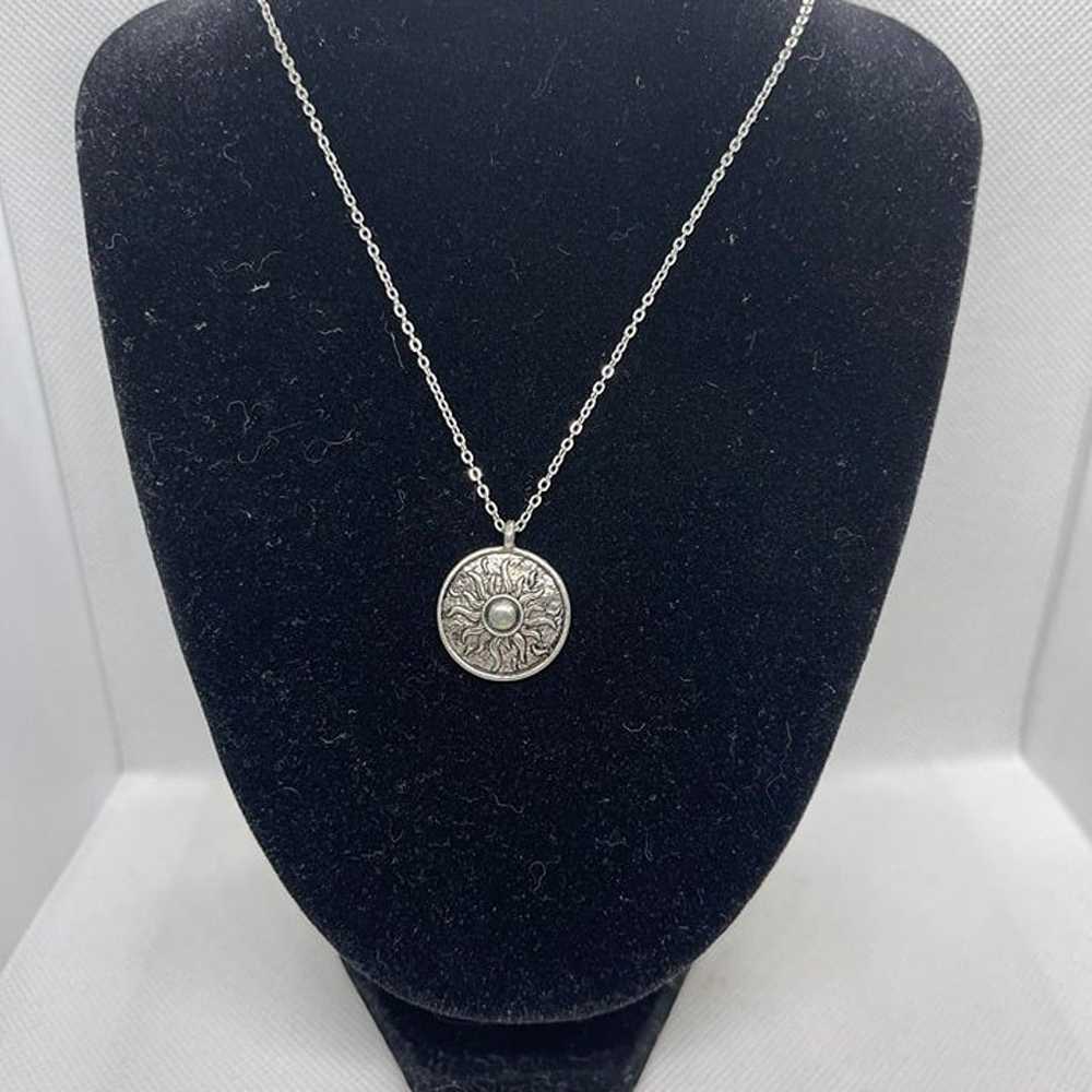 Horoscope Sun Design Sterling Silver Necklace - image 4
