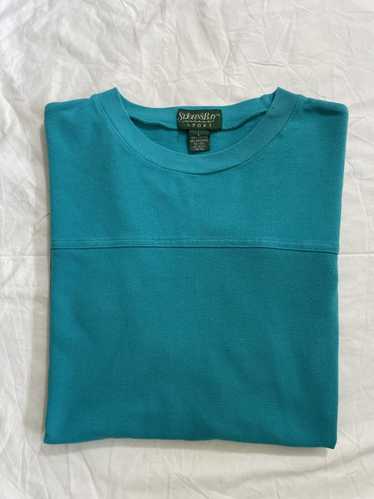St. Johns Bay Vintage Oversized Teal T-Shirt