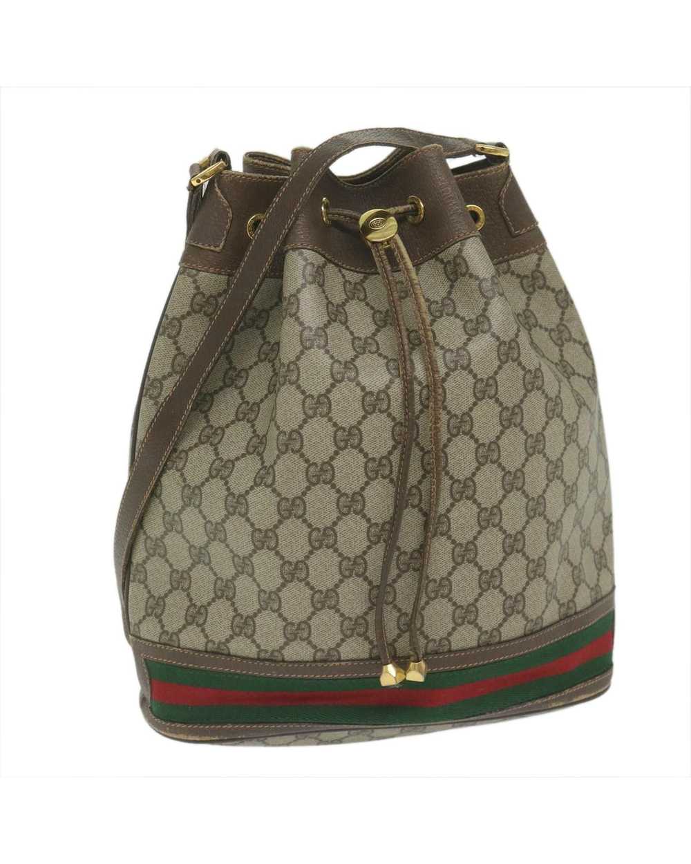 Gucci Supreme Web Shoulder Bag with Beige and Red… - image 1