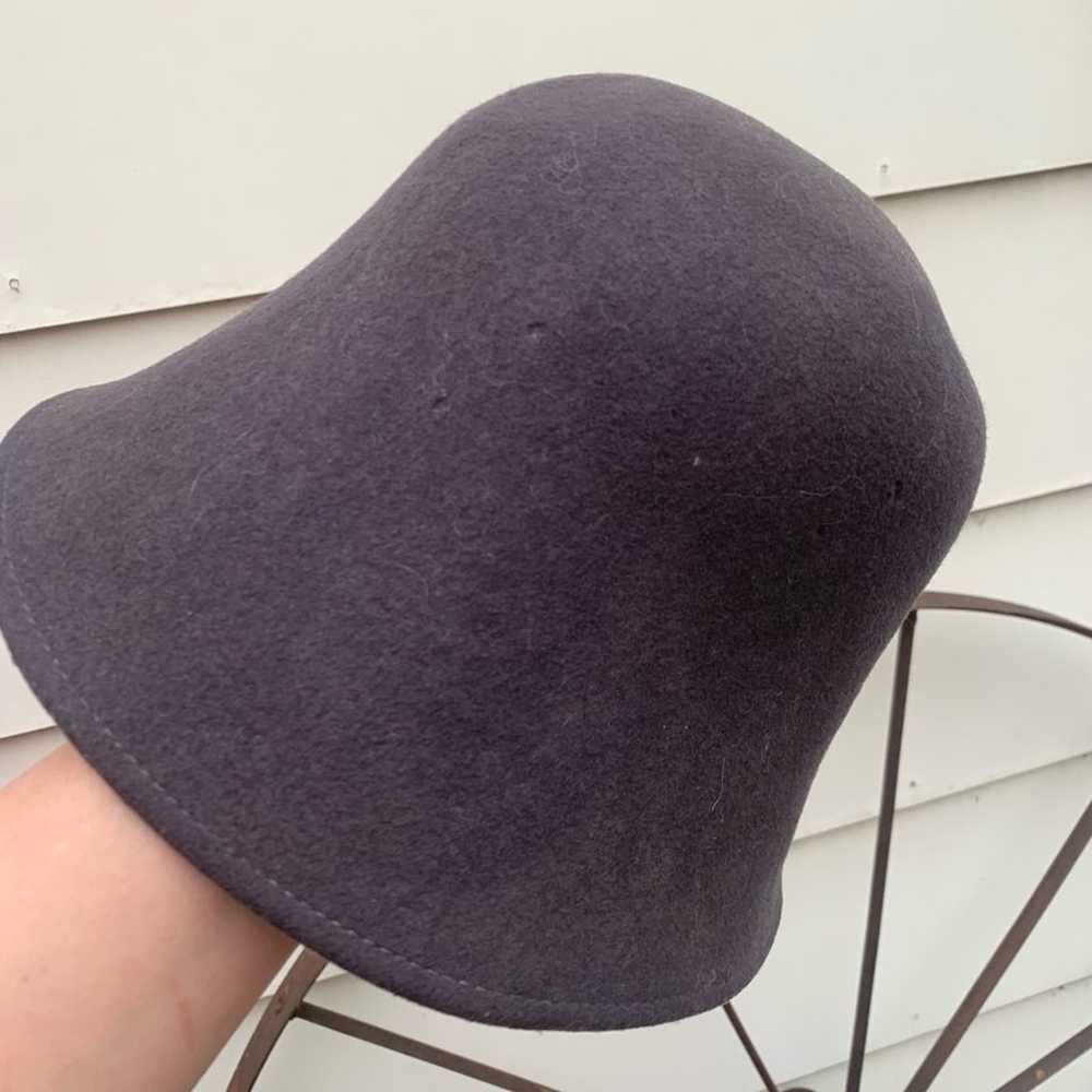 Vintage Gray 100% wool felt bucket hat - image 3