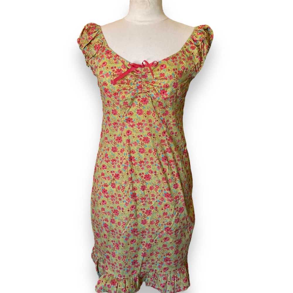 Vintage Vintage DBY Green and Pink Dress - image 1