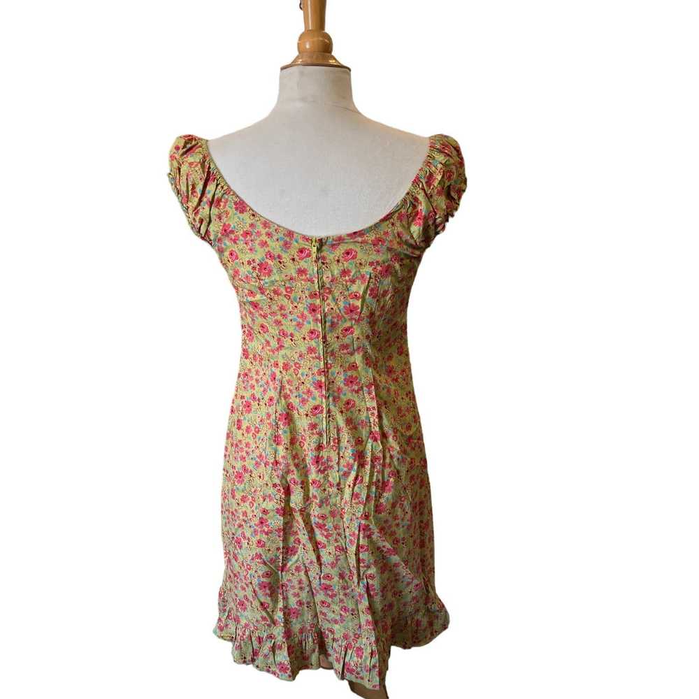 Vintage Vintage DBY Green and Pink Dress - image 3