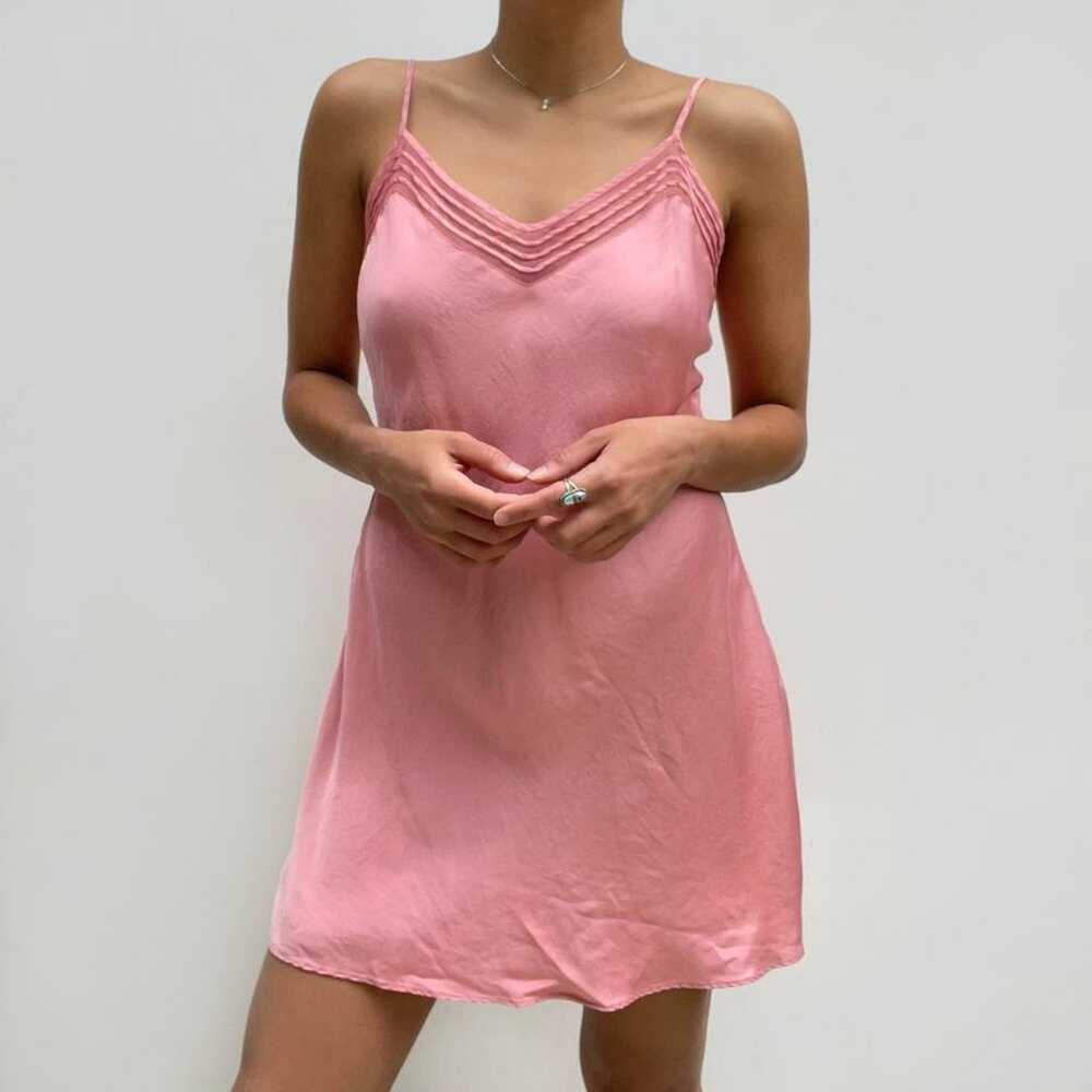Victoria's Secret 100% Silk Pink Slip Dress Night… - image 1