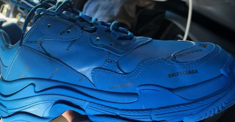 Balenciaga Balenciaga Triple S blue allover logo - image 10