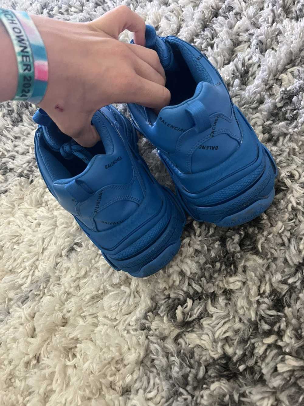 Balenciaga Balenciaga Triple S blue allover logo - image 4