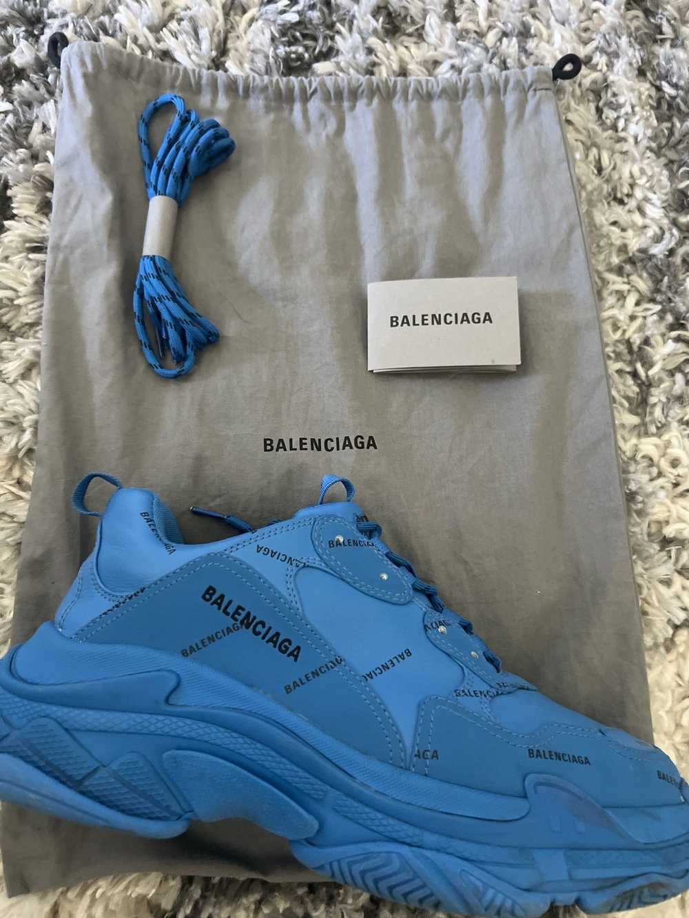 Balenciaga Balenciaga Triple S blue allover logo - image 7