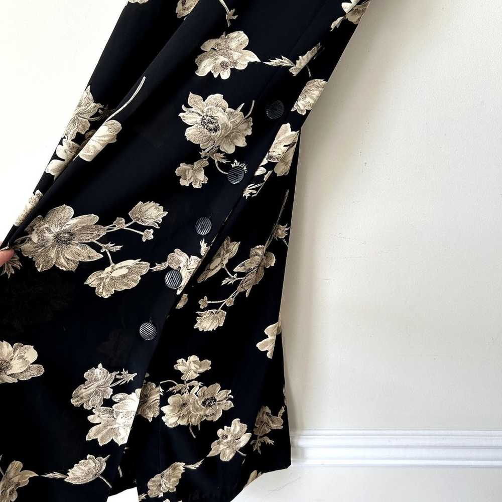 Vintage R&K Midi Dress Size 12 Petite Floral Slee… - image 2