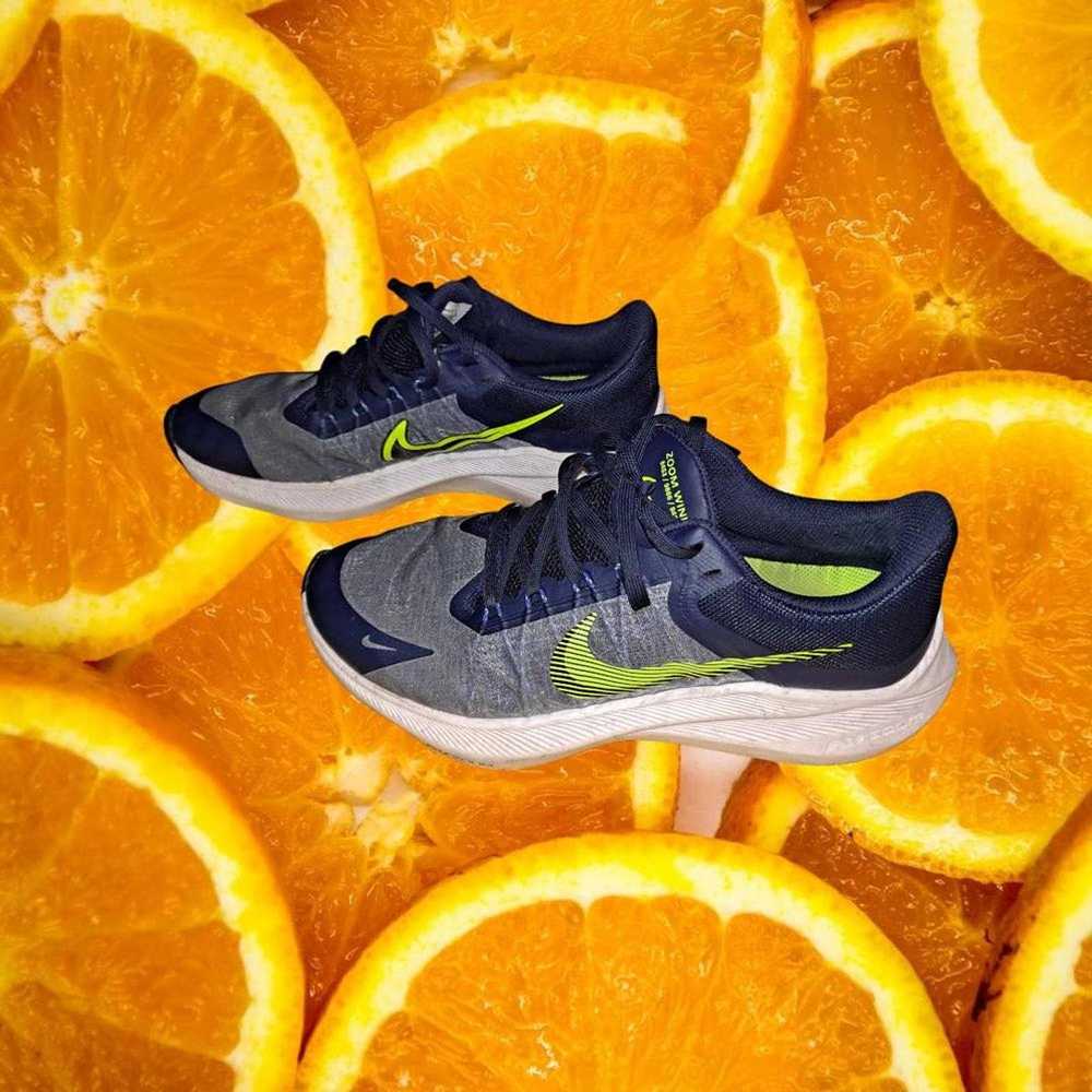 Nike Nike Blue, Gray and Yellow Zoom Winflo Sneak… - image 2