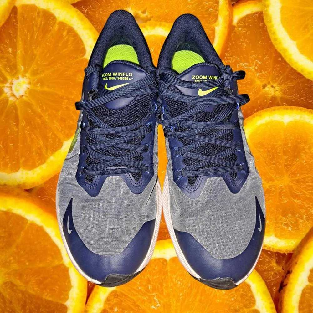 Nike Nike Blue, Gray and Yellow Zoom Winflo Sneak… - image 3