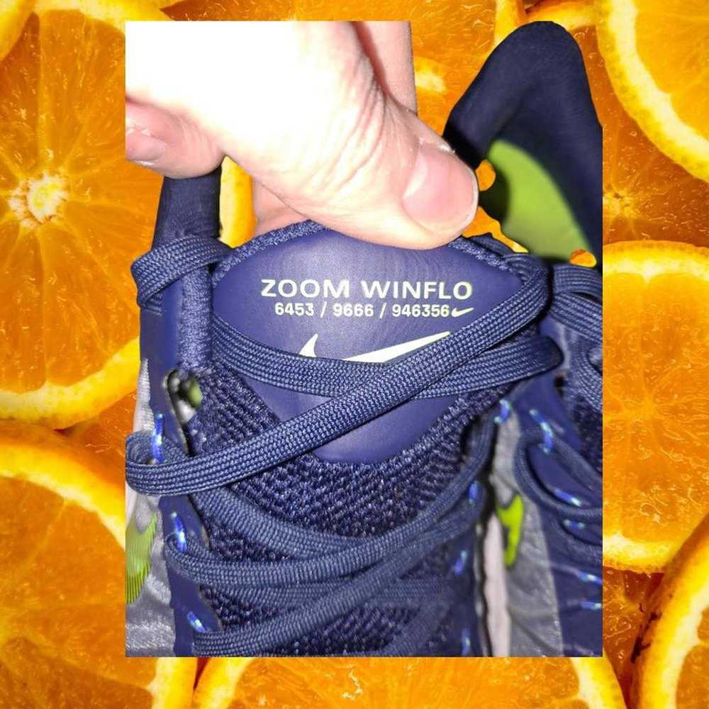 Nike Nike Blue, Gray and Yellow Zoom Winflo Sneak… - image 4