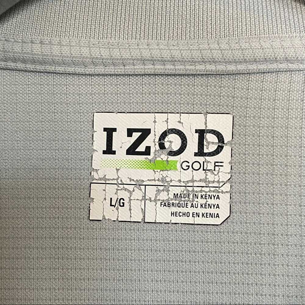 Izod IZOD light gray textured men's golf polo shi… - image 4