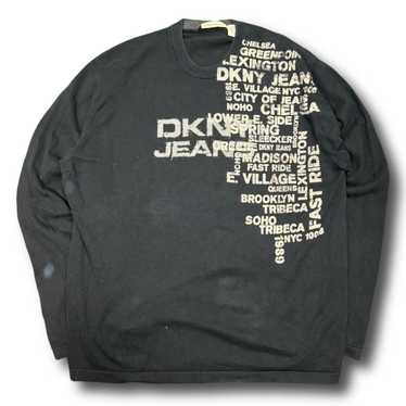 DKNY DKNY Jeans Y2K Vintage Black White AOP Therm… - image 1