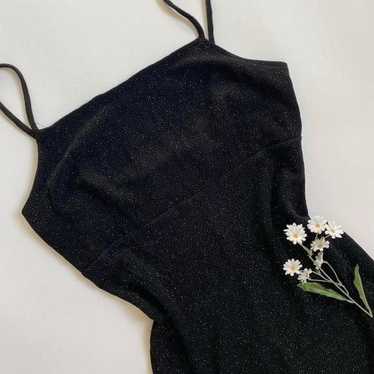 Vintage Y2K black sparkly gown