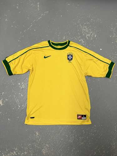 Nike × Soccer Jersey × Vintage Brazil 1998 Home Je