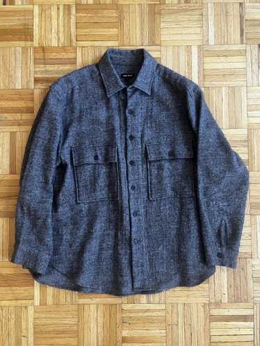Evan Kinori Brushed Linen/Wool Big Shirt