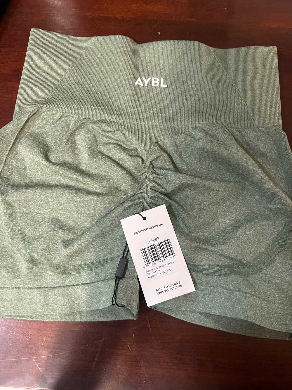 AYBL Empower Seamless Shorts - Olive Marl - image 5