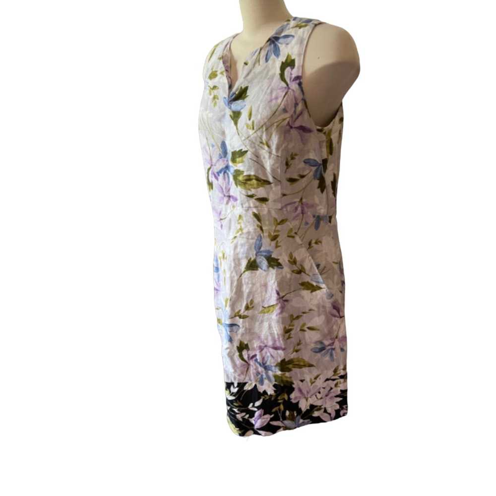 Jill.J J. Jill Linen Floral Print Midi Dress Sz M… - image 3