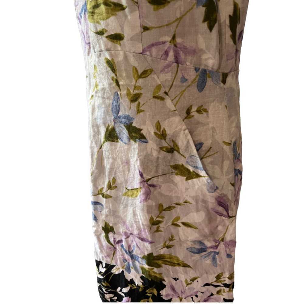 Jill.J J. Jill Linen Floral Print Midi Dress Sz M… - image 4