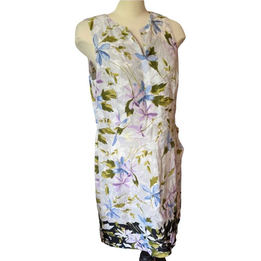 Jill.J J. Jill Linen Floral Print Midi Dress Sz M… - image 7