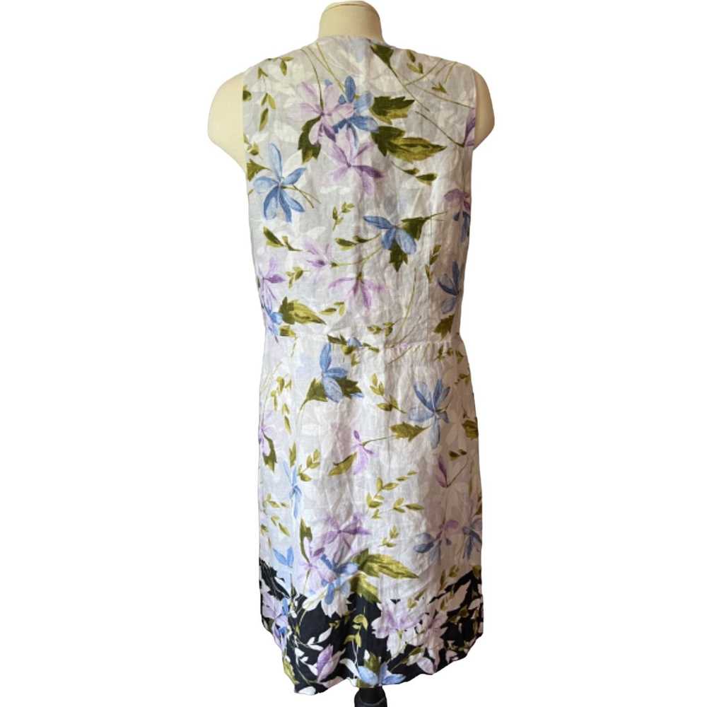 Jill.J J. Jill Linen Floral Print Midi Dress Sz M… - image 8