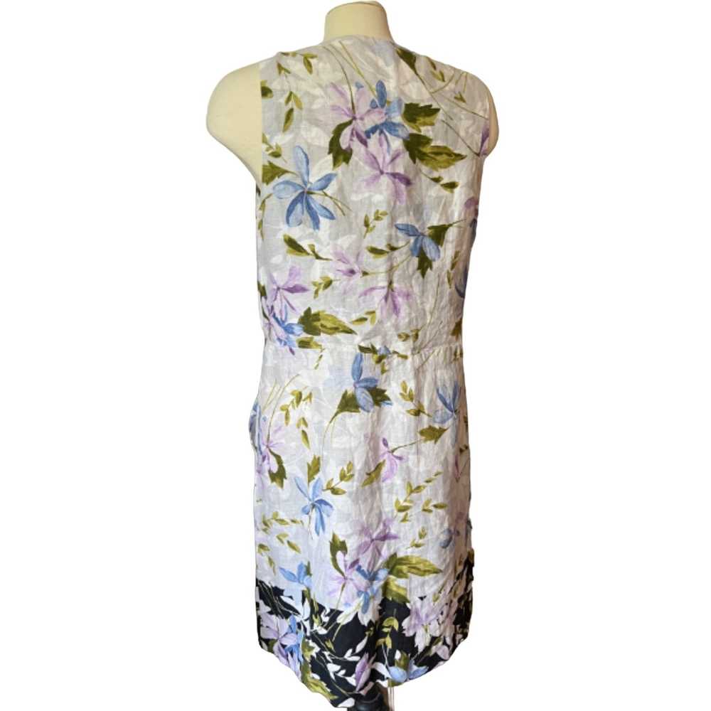 Jill.J J. Jill Linen Floral Print Midi Dress Sz M… - image 9