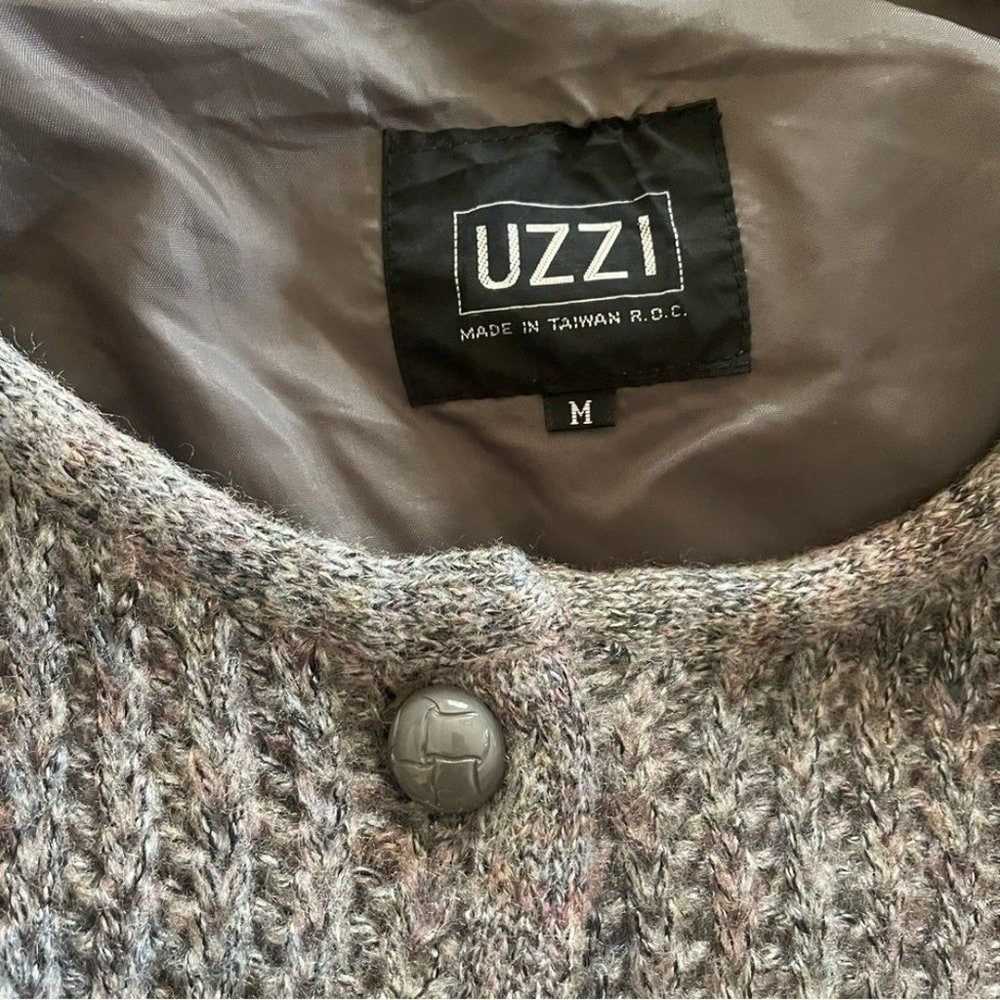 Vintage 80s UZZI Sweater Cape Gray Size Medium - image 5