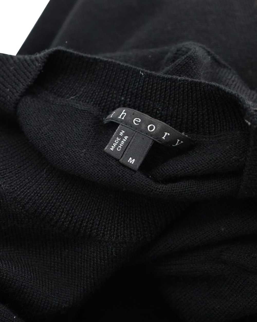 Theory Classic Black Wool Crewneck Sweater - image 3