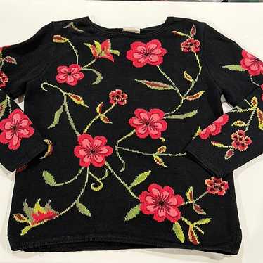 Vintage - Coldwater Creek, L, floral sweater