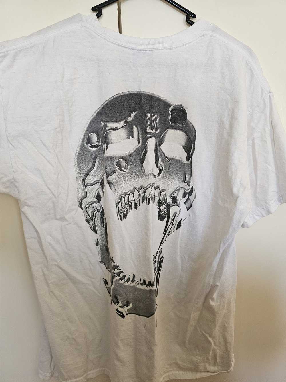 Revenge White Skull Tee - image 2