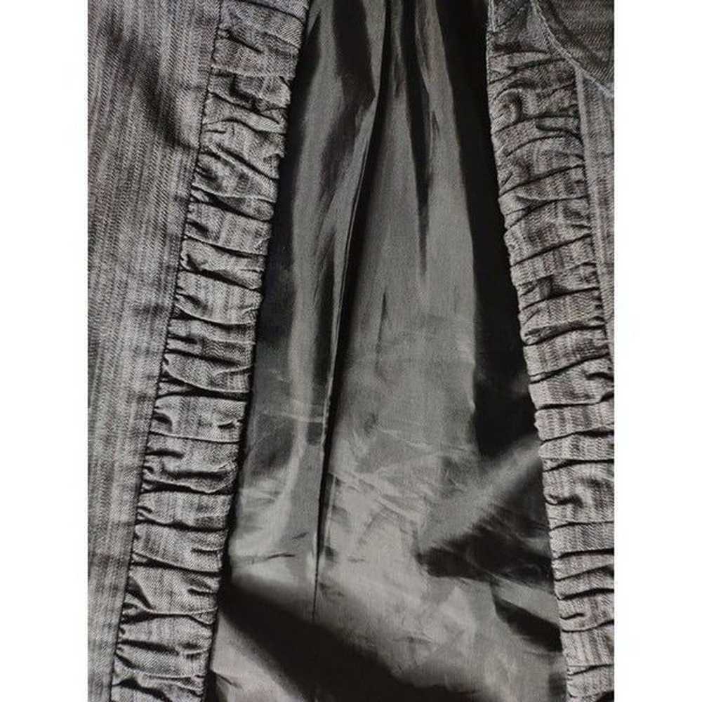 Dress Barn Black Vintage Cropped Cotton Blend Ruf… - image 8