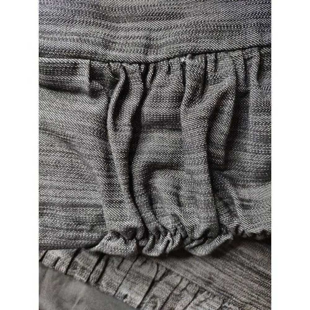 Dress Barn Black Vintage Cropped Cotton Blend Ruf… - image 9
