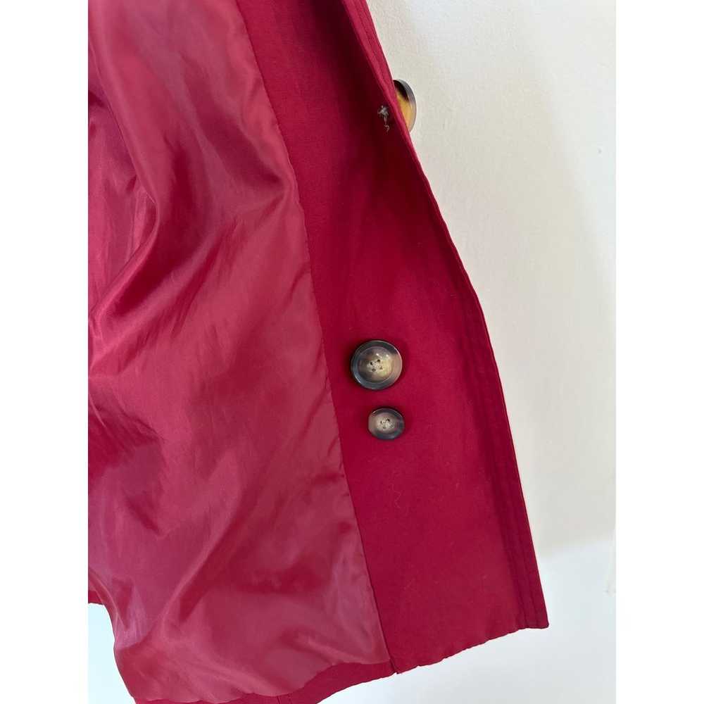 Vintage London Fog Hooded Belted Rain Coat in Red… - image 7