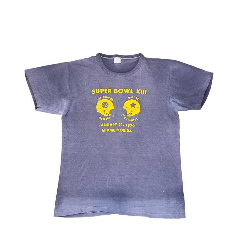 Vintage 1979 Steelers vs Cowboys Super Bowl 13 Tee - image 1