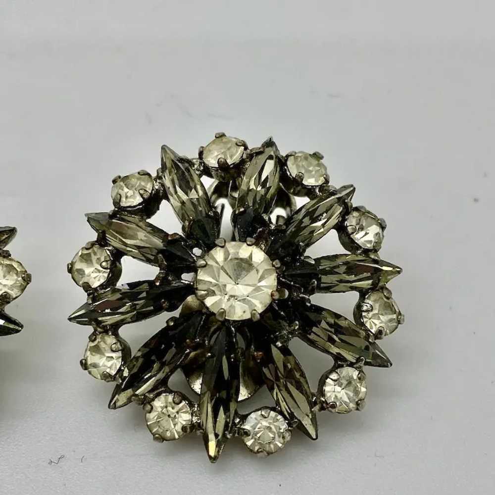 Elegant Vintage Austrian Crystal Star Flower Clip… - image 11