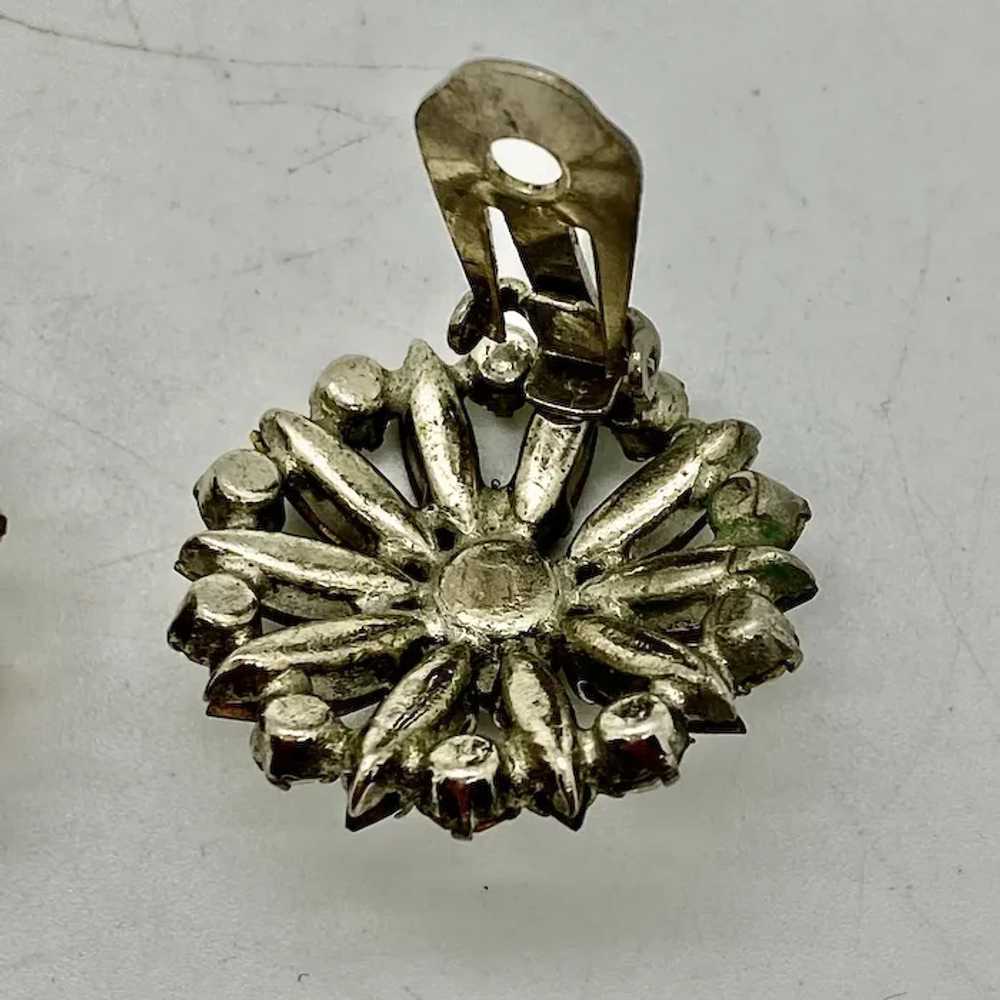 Elegant Vintage Austrian Crystal Star Flower Clip… - image 6