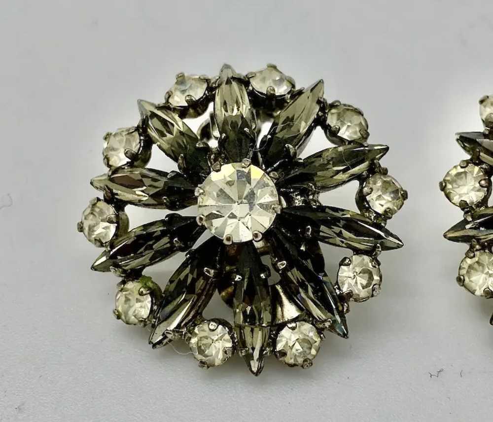 Elegant Vintage Austrian Crystal Star Flower Clip… - image 9