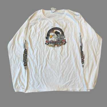 Vintage Harley Davidson long sleeve eagle sturgis… - image 1