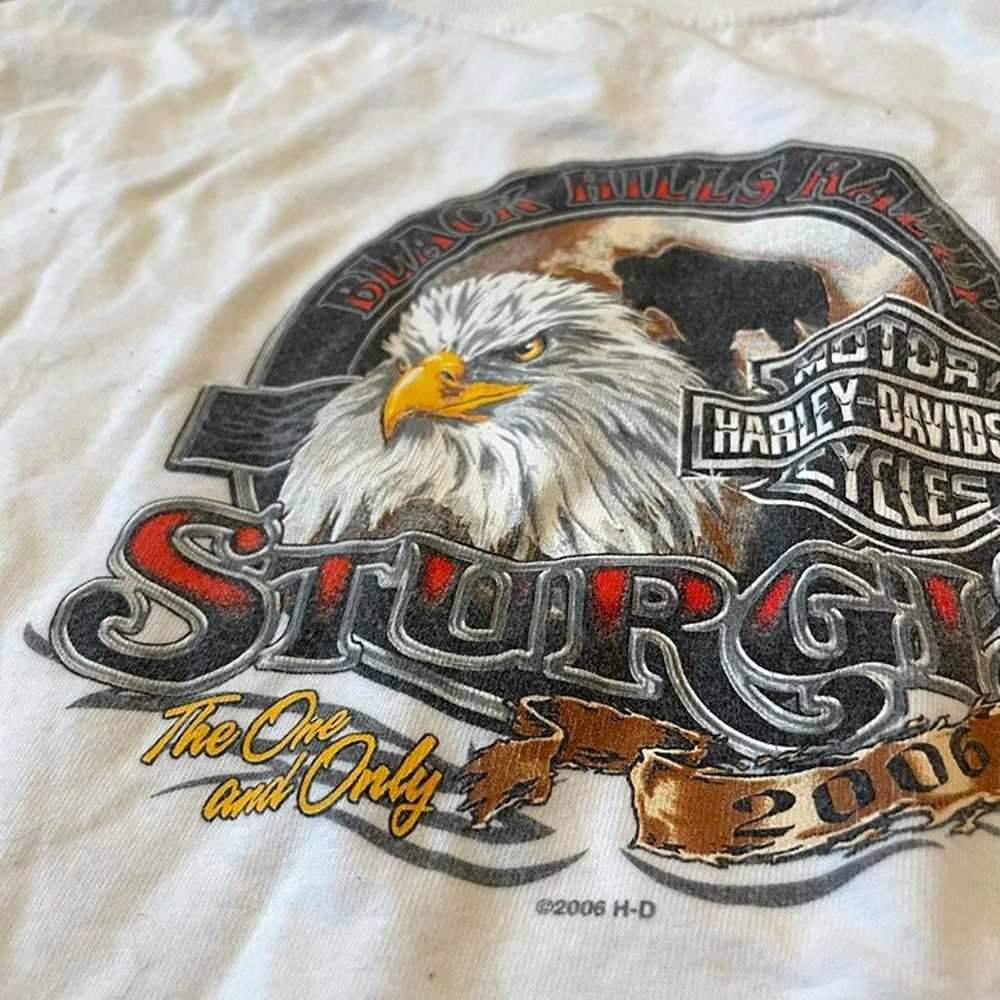 Vintage Harley Davidson long sleeve eagle sturgis… - image 6
