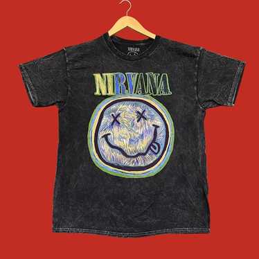 Nirvana Drawn Smiley Face Tshirt size large