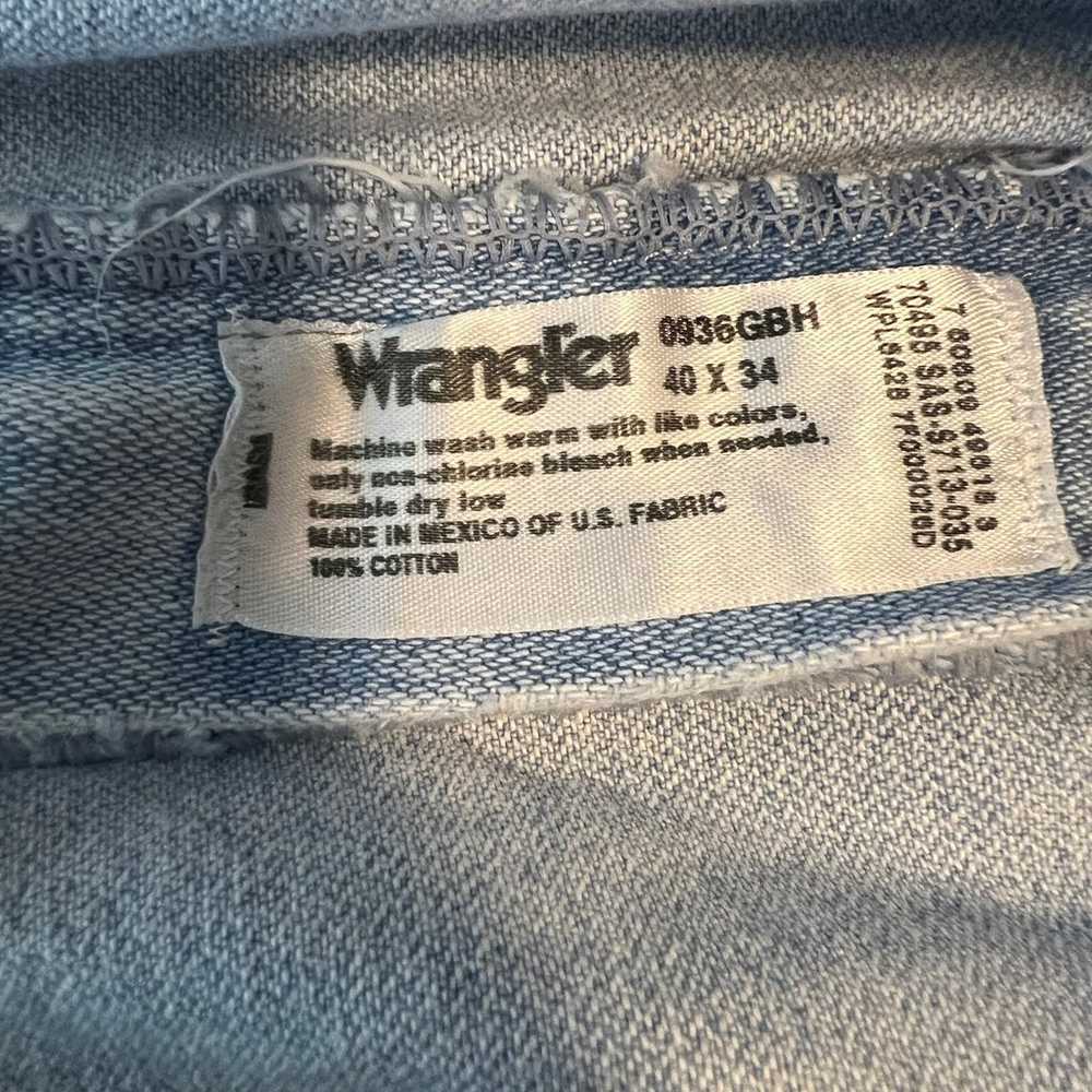 Vintage Wrangler Jeans Mens Light Wash Size 40 - image 2