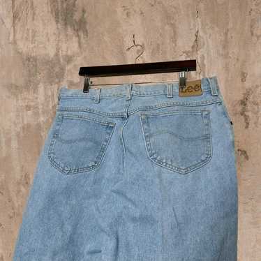 Vintage Lee MR Jeans Baggy Fit Light Wash Leather 