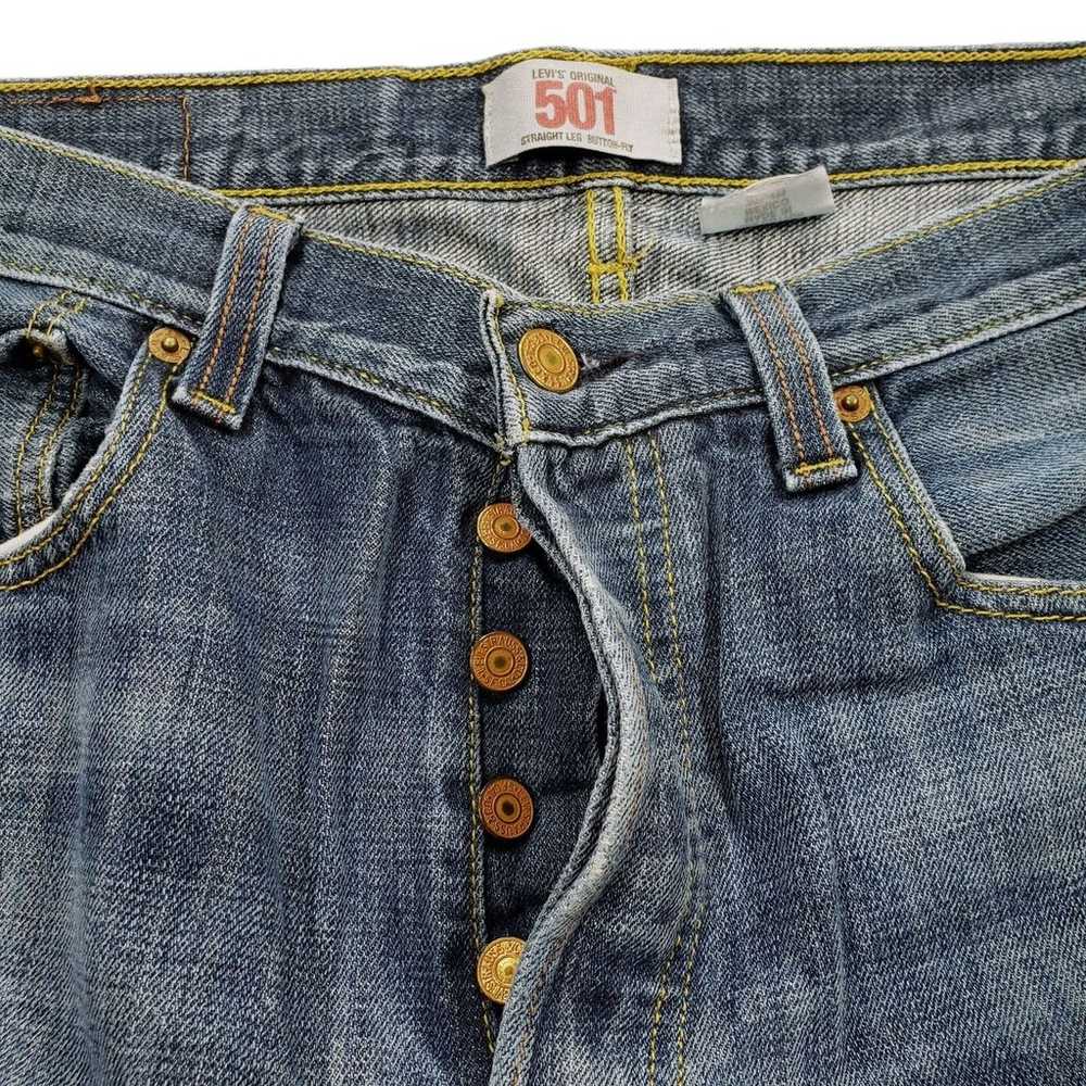 Vintage Levis 501 Straight Leg Jeans 33 x 32 Men … - image 9