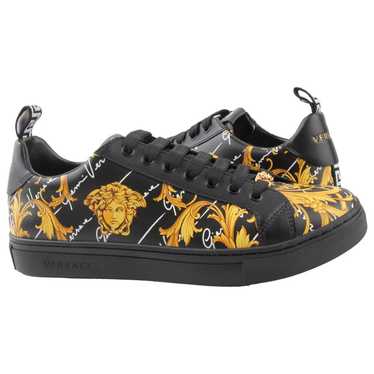 Versace Leather low trainers