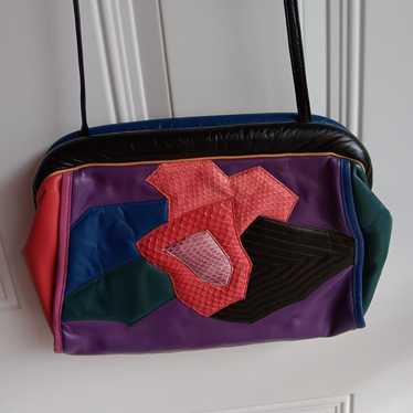 Vintage Sharif Handbag Purse Multicolor Crossbody - image 1