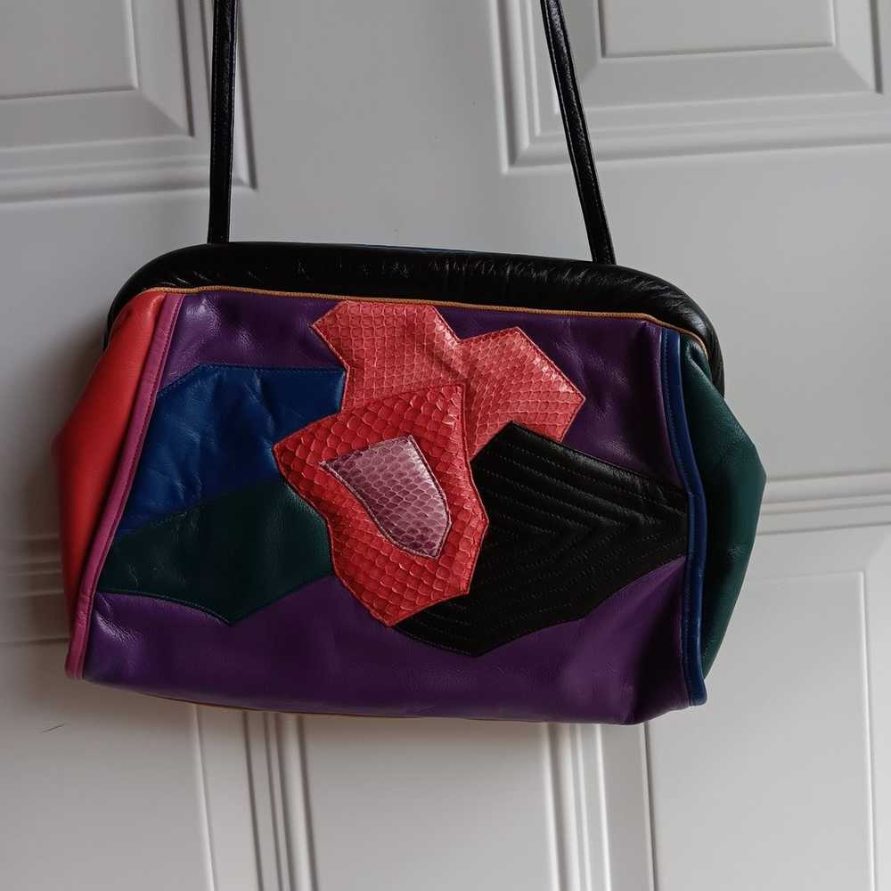 Vintage Sharif Handbag Purse Multicolor Crossbody - image 7