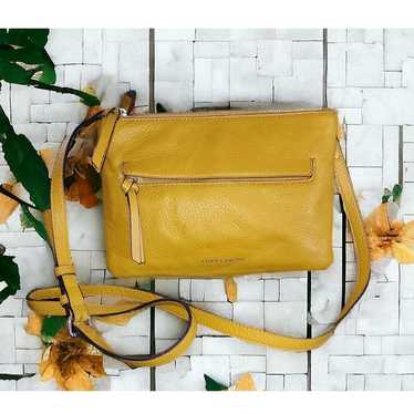 Vince Camuto Leather Gally Crossbody Bag Canary Y… - image 1